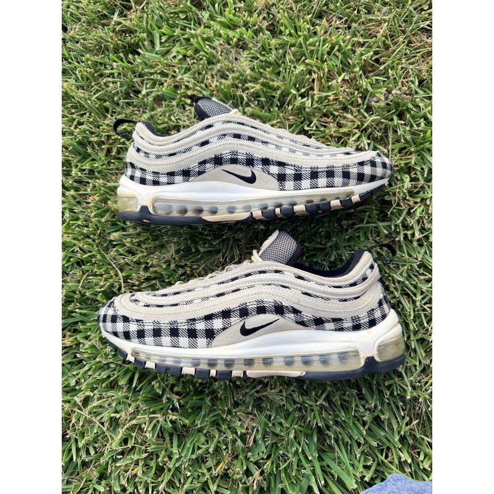 Nike Air Max 97 Plaid Light Cream Sneakers 312834-201 Men’s Size 9.5 Used No Box - Picture 7 of 13